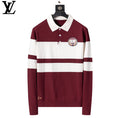 Louis Vuitton Burgundy & White Polo Sweater