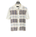 Louis Vuitton White & Blue Checkered Monogram Polo