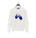 Louis Vuitton White Blue Hand Graphic Sweatshirt