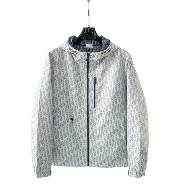 Giacca con cappuccio Dior Oblique – grigia