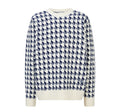 Dior Houndstooth Knit Sweater – White/Navy