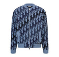 Dior Oblique Knit Zip-Up Jacket – Blue