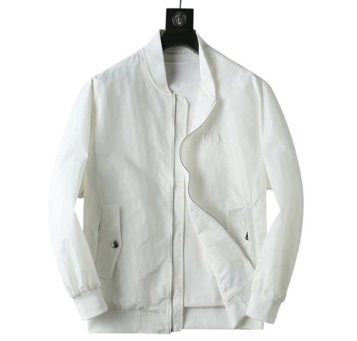 Blouson aviateur Dior Oblique – Blanc