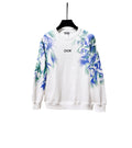 Dior Floral Print Sweatshirt – White/Blue