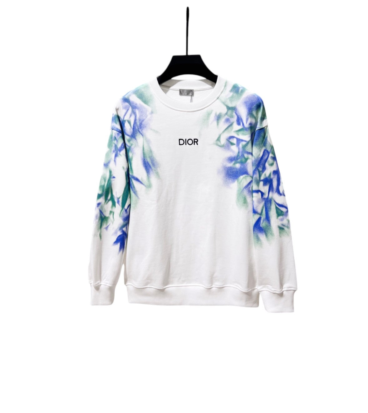 Dior Floral Print Sweatshirt – White/Blue