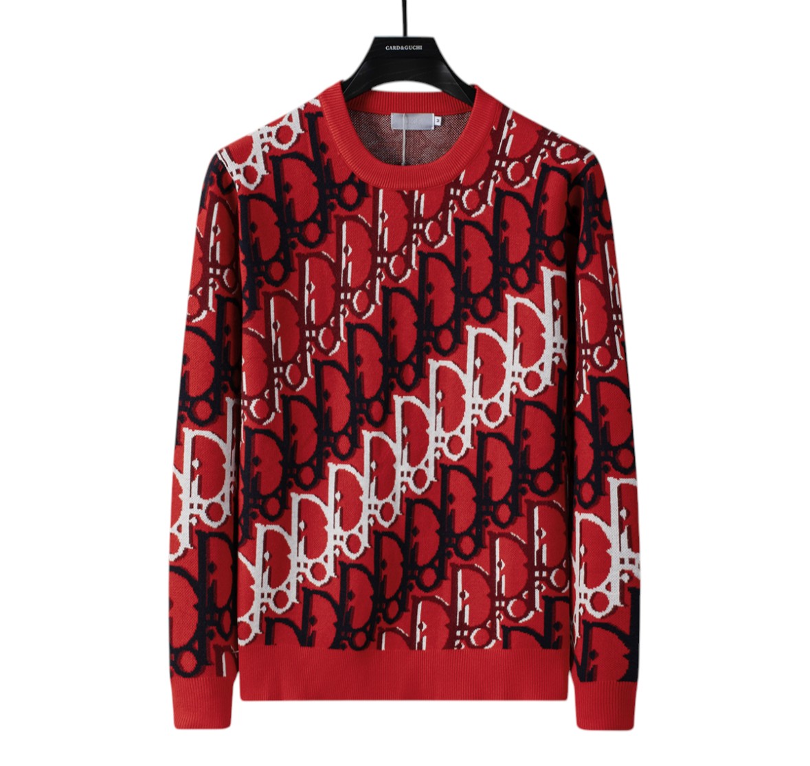 Dior Oblique Knit Sweater – Red