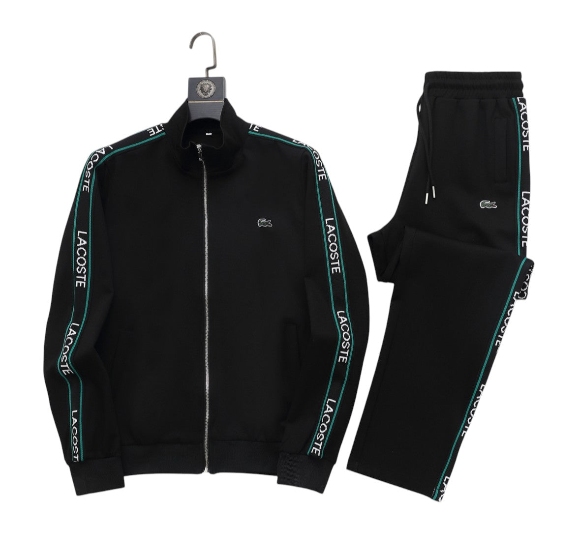 Lacoste Black Track Jacket & Shorts Set