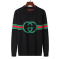 Gucci Interlocking GG Web Stripe Black Sweater