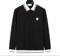 Casablanca Logo Black Long Sleeve Polo