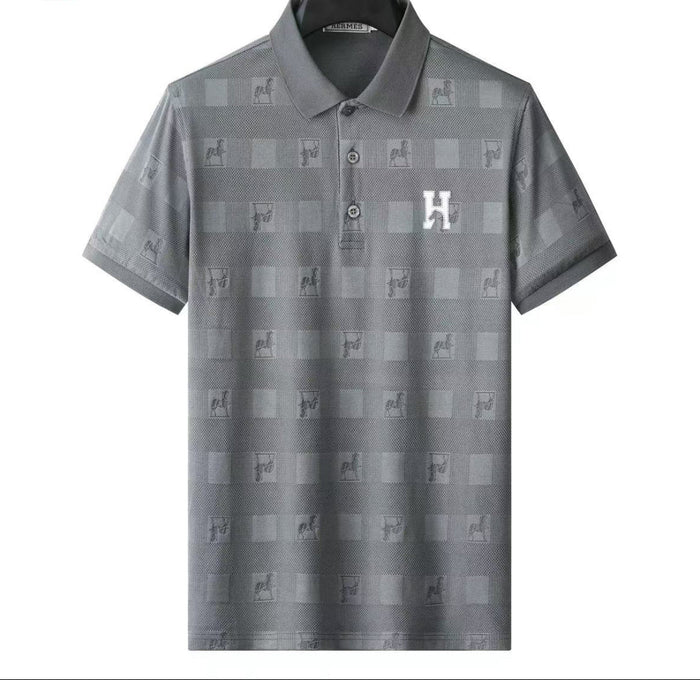 Polo gris à motifs Hermès