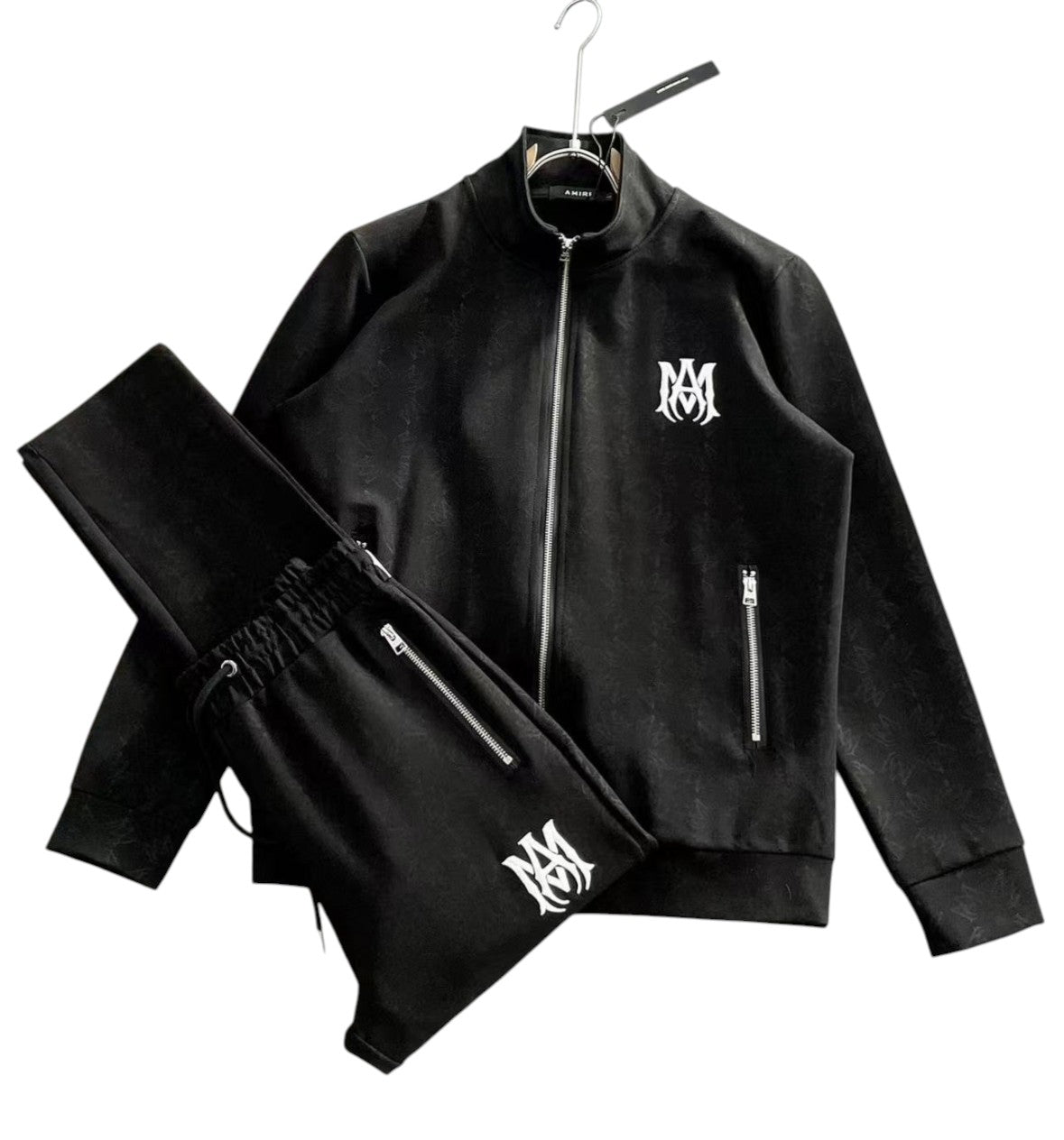 Amiri Black Logo Track Jacket & Pants Set