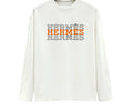 Hermès White Graphic Long Sleeve T-Shirt