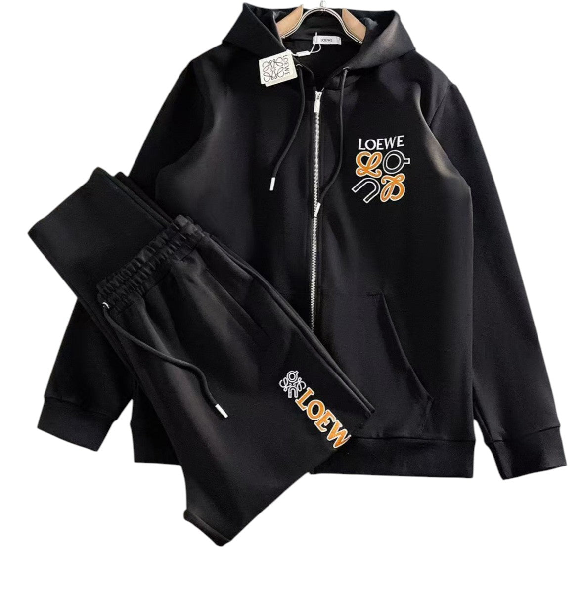 Loewe Black Logo Hoodie & Pants Set