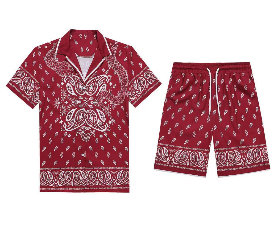 Floral Pink Resort Shirt & Shorts Set