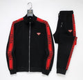 Prada Logo Tape Black & Red Tracksuit