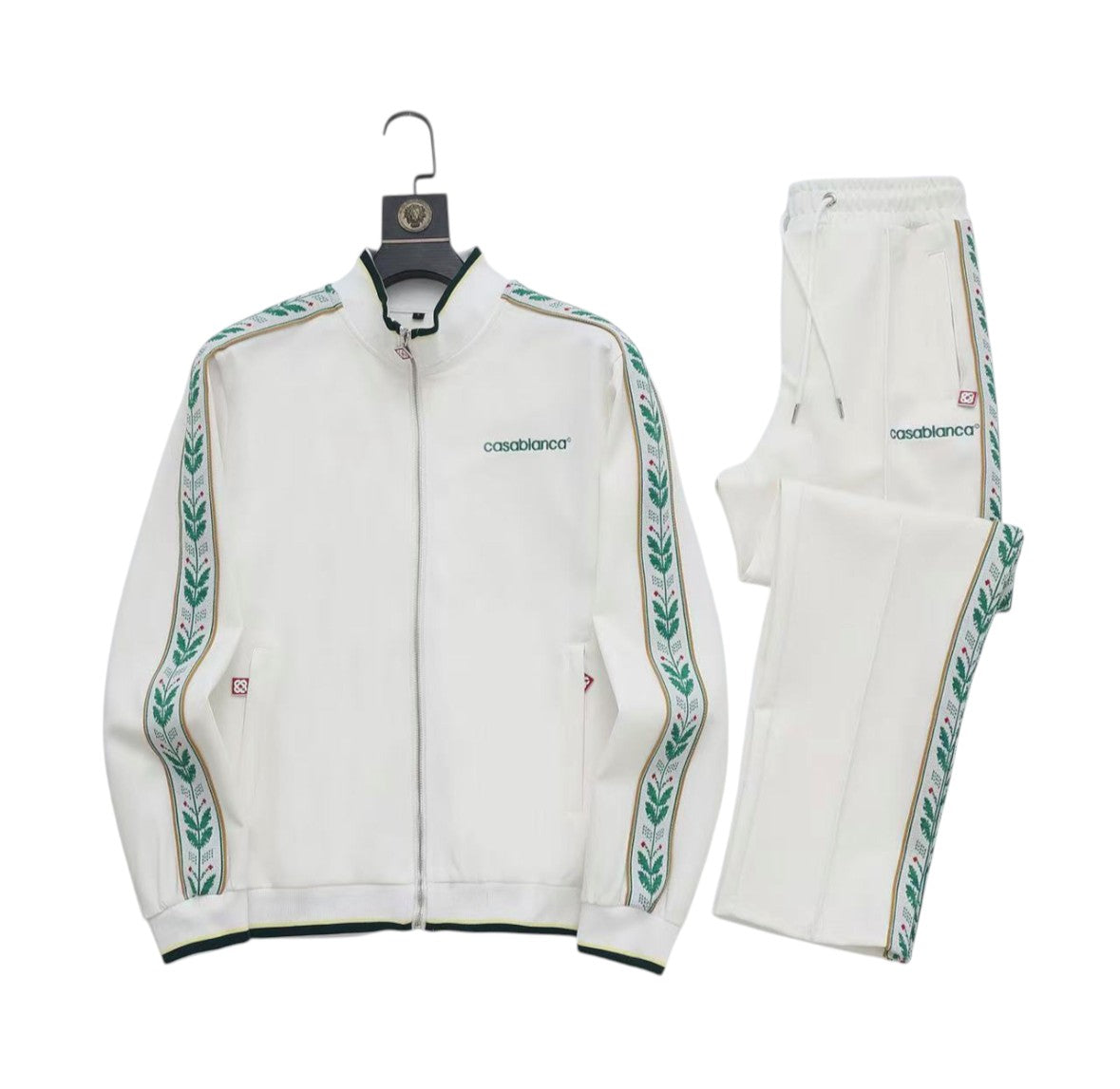 Casablanca White Laurel Track Jacket & Pants Set