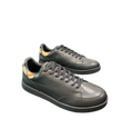 Burberry Leather Sneakers – Black with Check Heel Detail