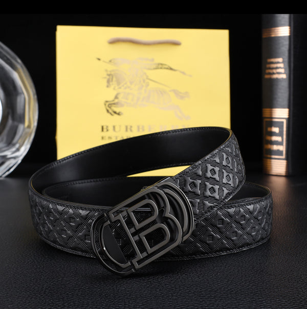 Burberry Monogram Motif Belt – Black/Gunmetal