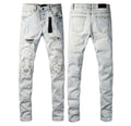 Amiri MX1 Distressed Jeans – White