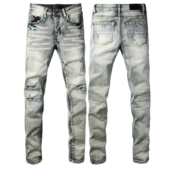 Jeans Amiri Thrasher effetto vissuto – Azzurro chiaro