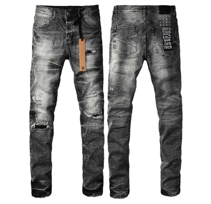 Ksubi Black Cross Patch Distressed Jeans