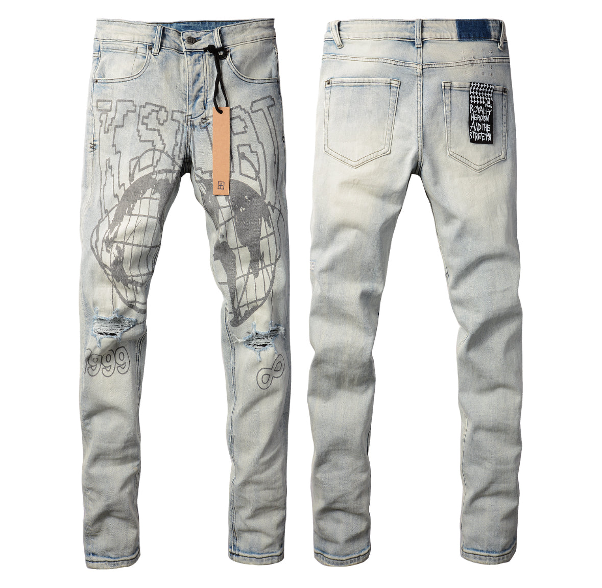 Ksubi Light Blue Graphic Denim Jeans