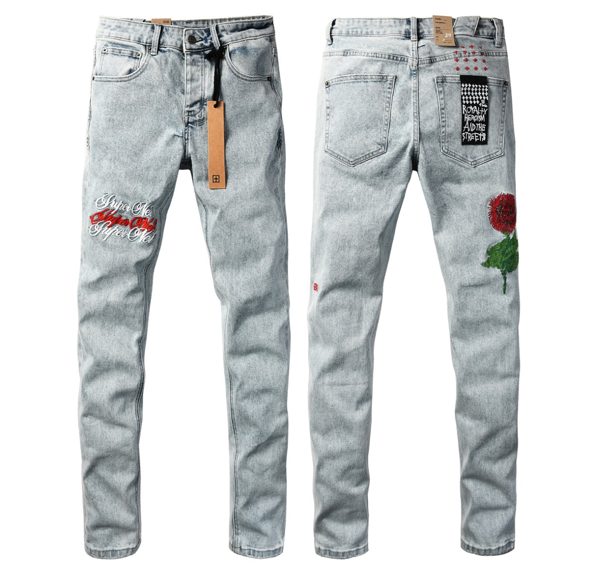 Ksubi Royalty Heroism Rose Embroidered Jeans