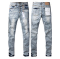 Purple Brand Black Graphic Print Denim Jeans