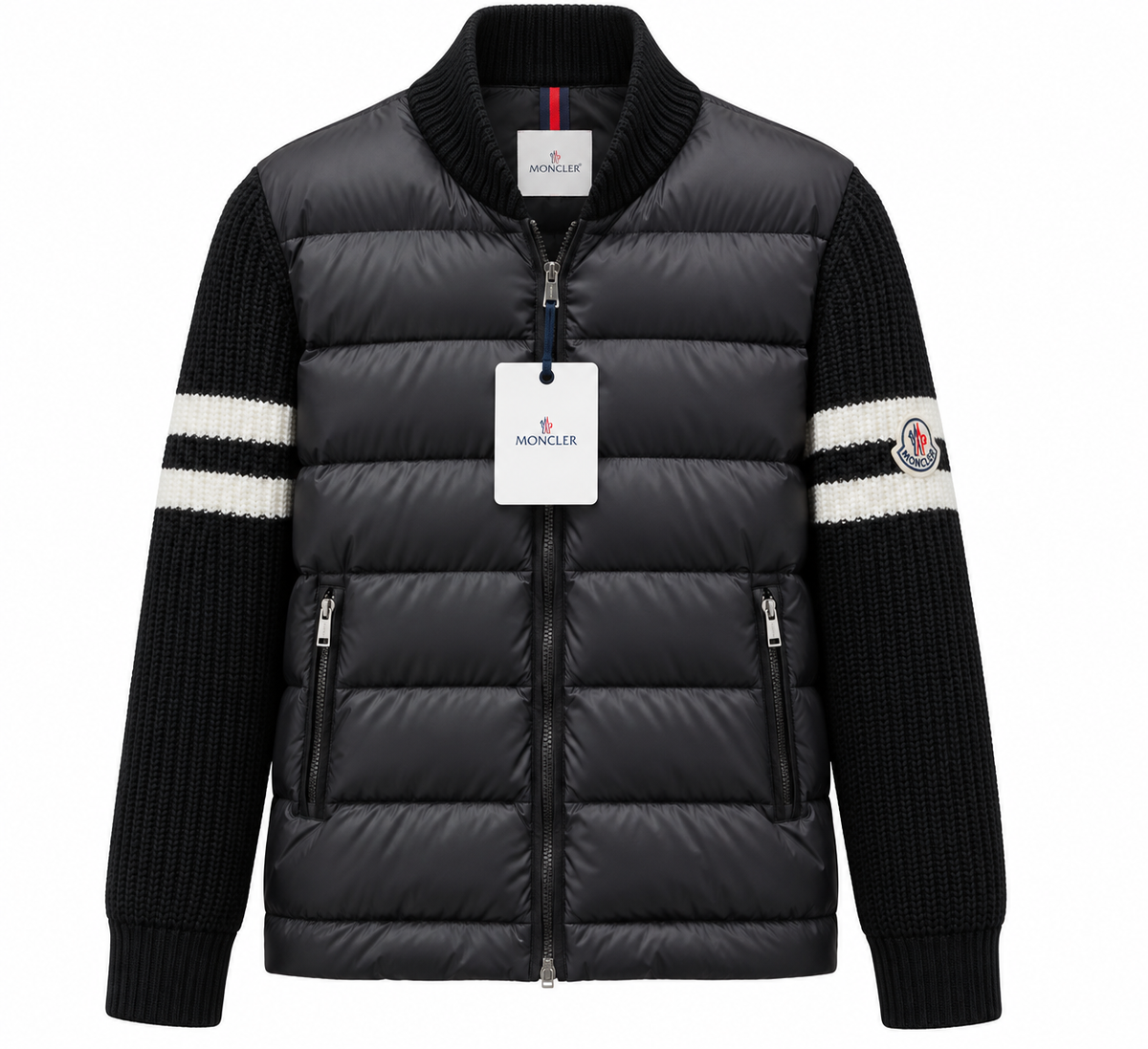 Moncler Padded Knit Cardigan – Black