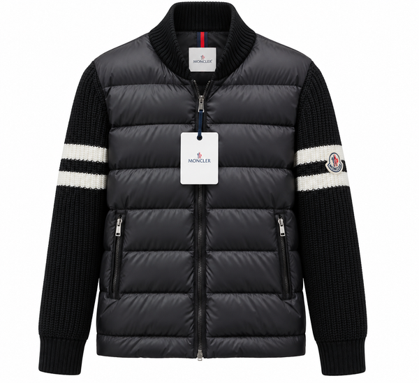 Cardigan en maille matelassé Moncler – Noir