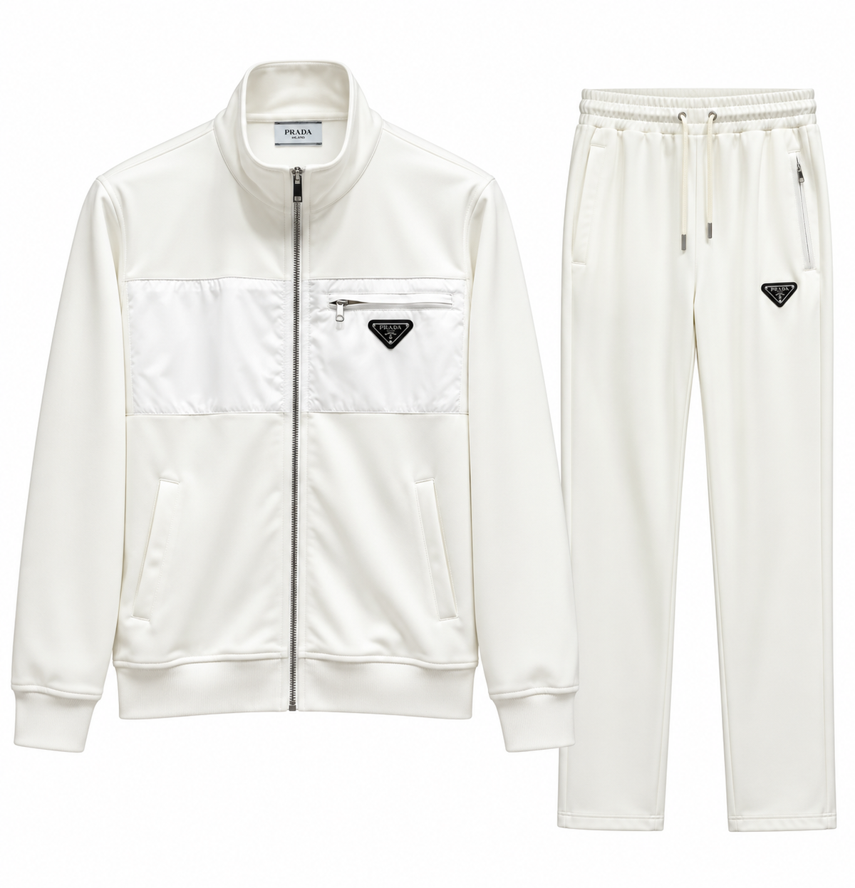 Prada Technical Fabric Tracksuit – White