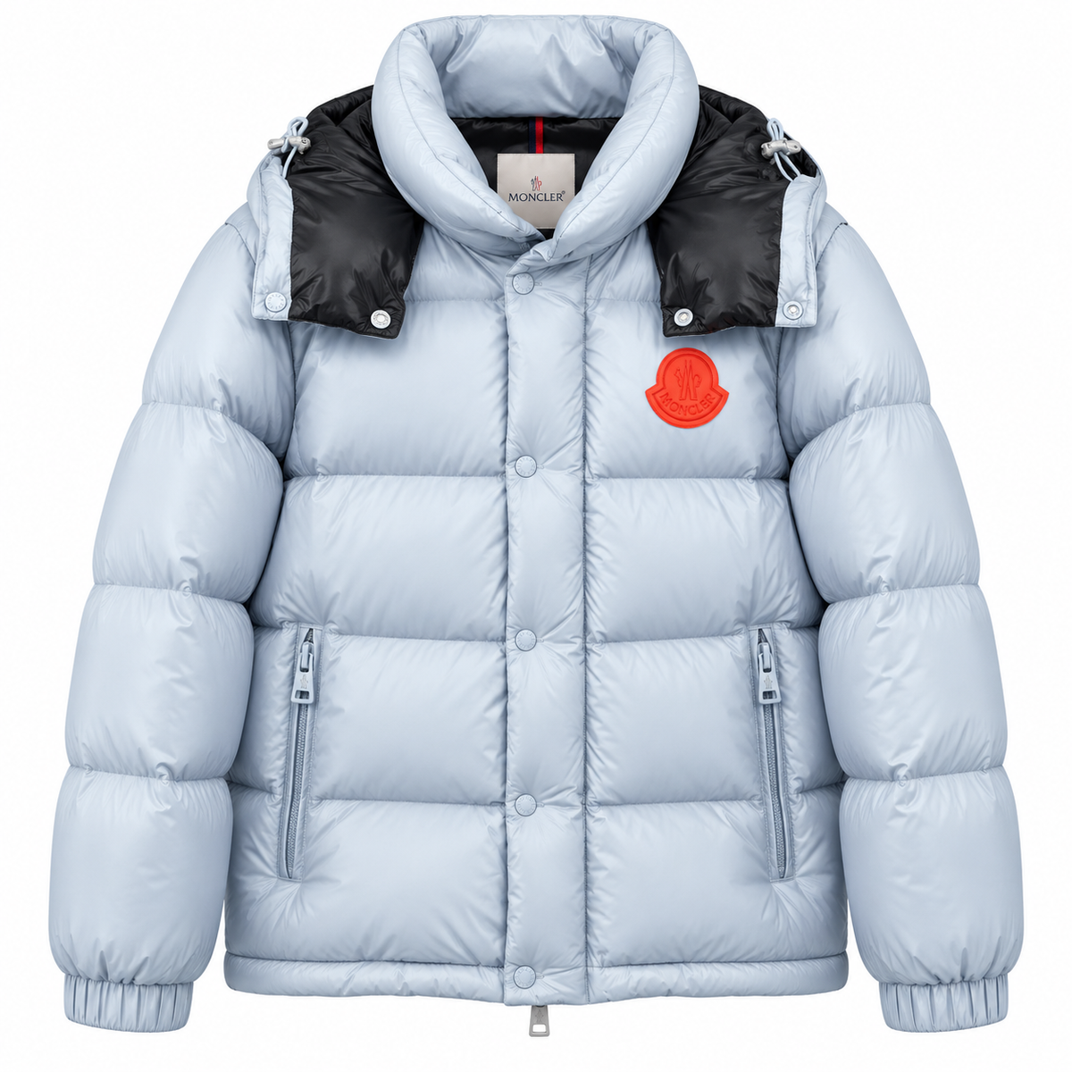 Moncler Puffer Jacket – Light Blue/Black