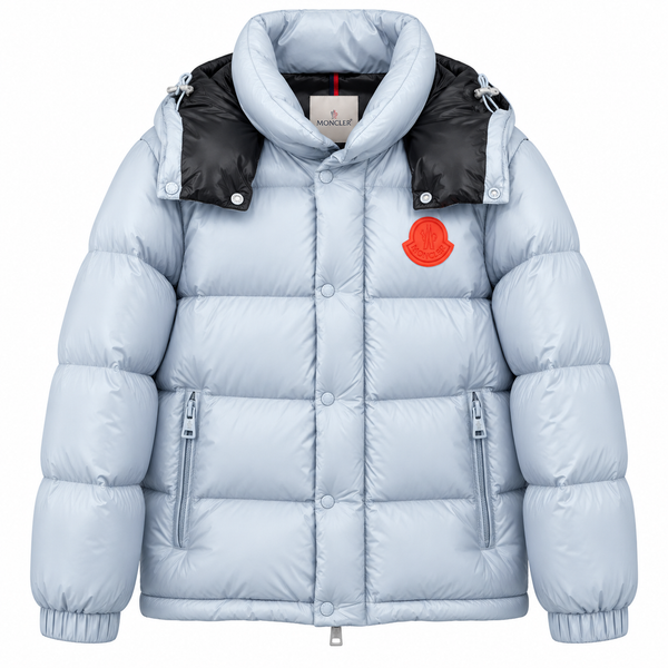 Doudoune Moncler – Bleu clair/Noir