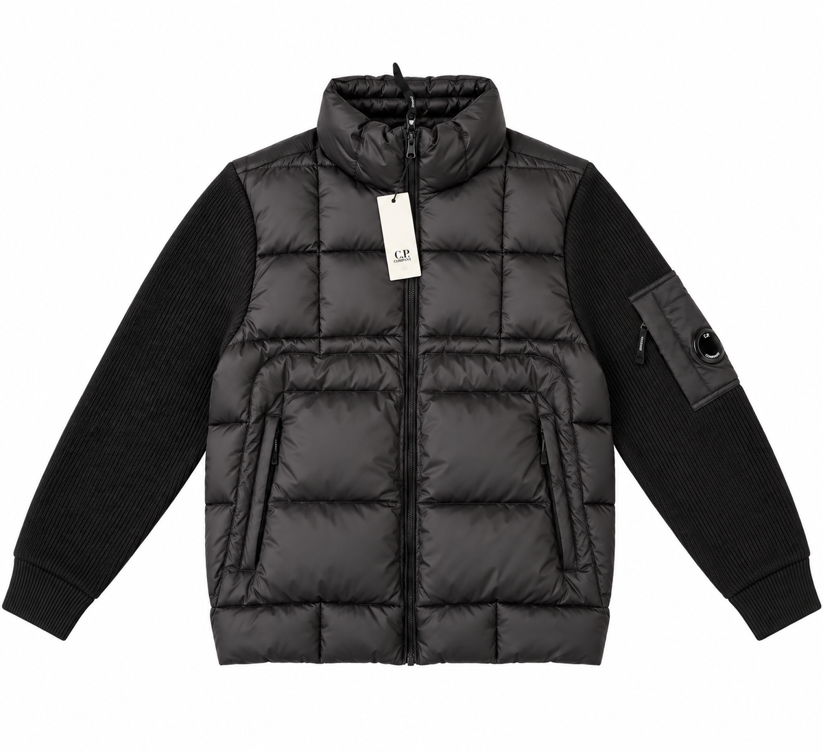 C.P. Company Goggle Hooded Padded Jacket – Black