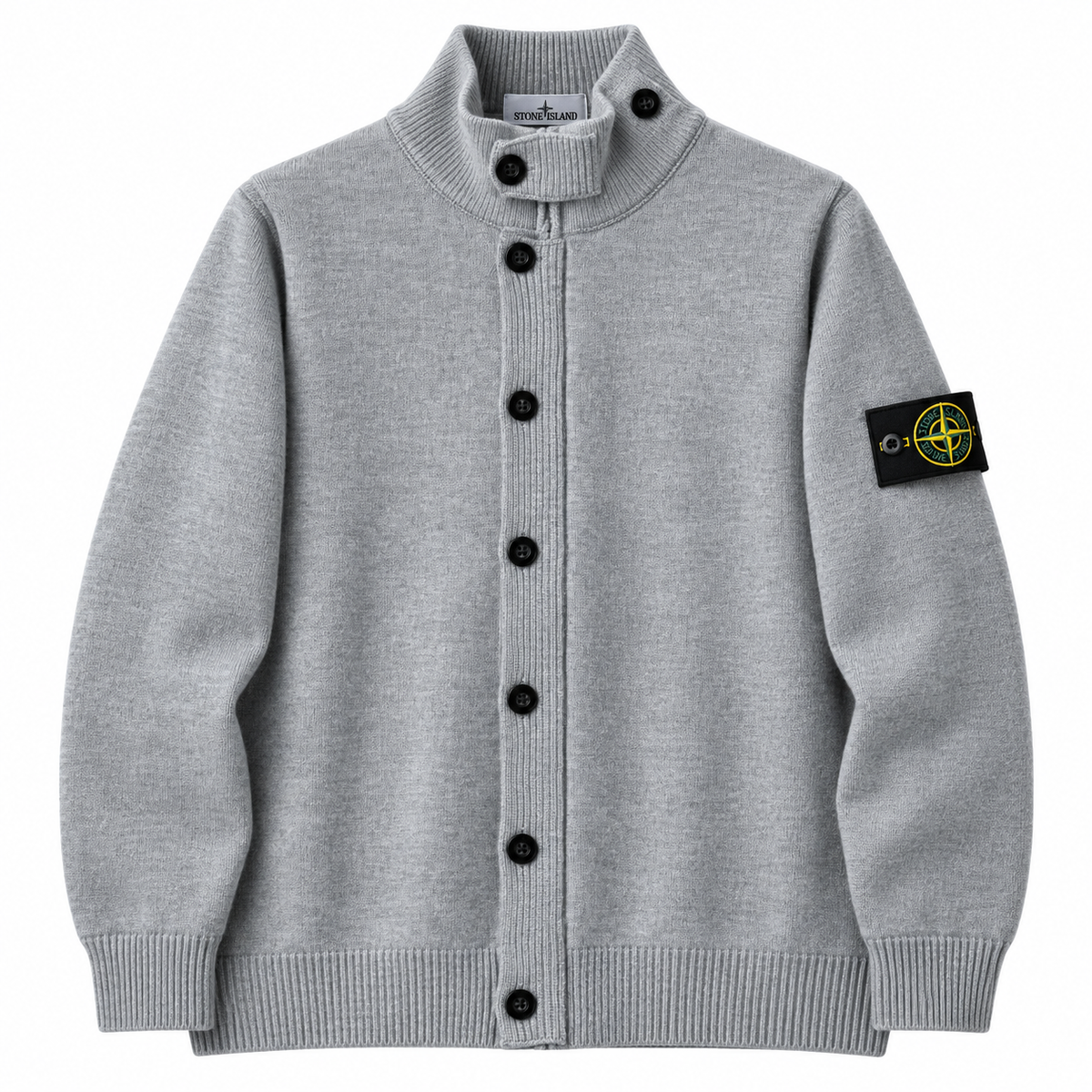 Stone Island Wool Cardigan – Grey