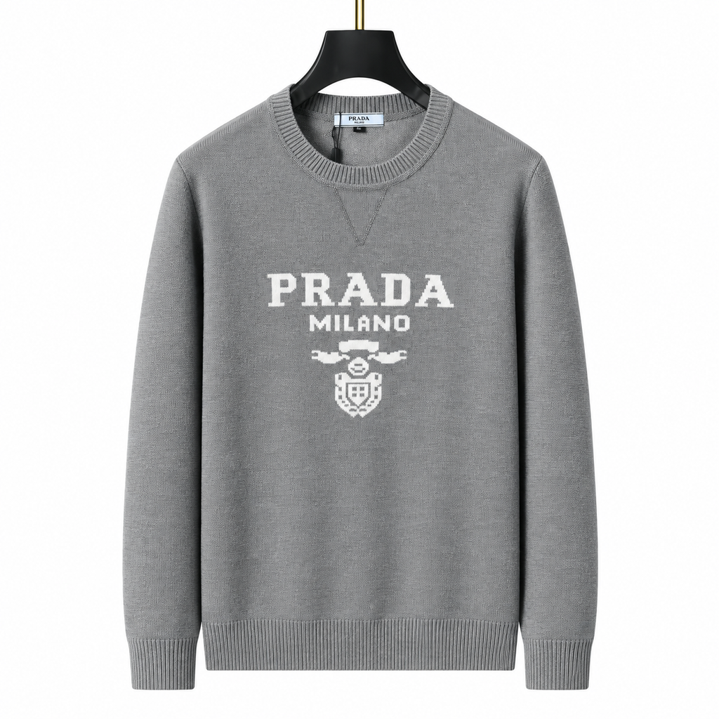 Prada Milano Logo Crewneck Sweater