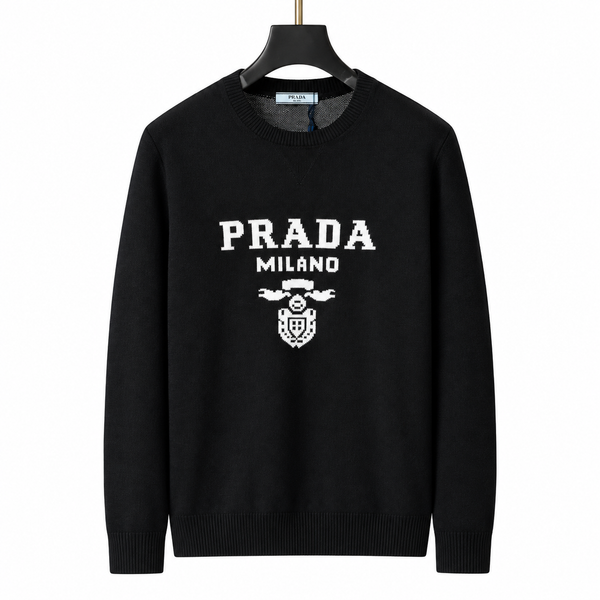 Maglione girocollo con logo Prada Milano