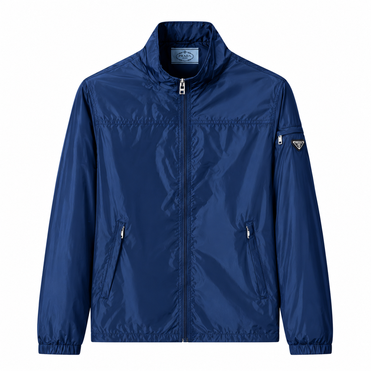 Prada Nylon Zip Jacket – Navy Blue