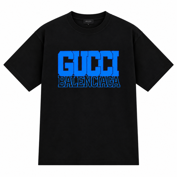 Gucci x Balenciaga Logo T-Shirt – Black/Blue