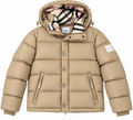 Burberry Check Hood Puffer Jacket – Beige