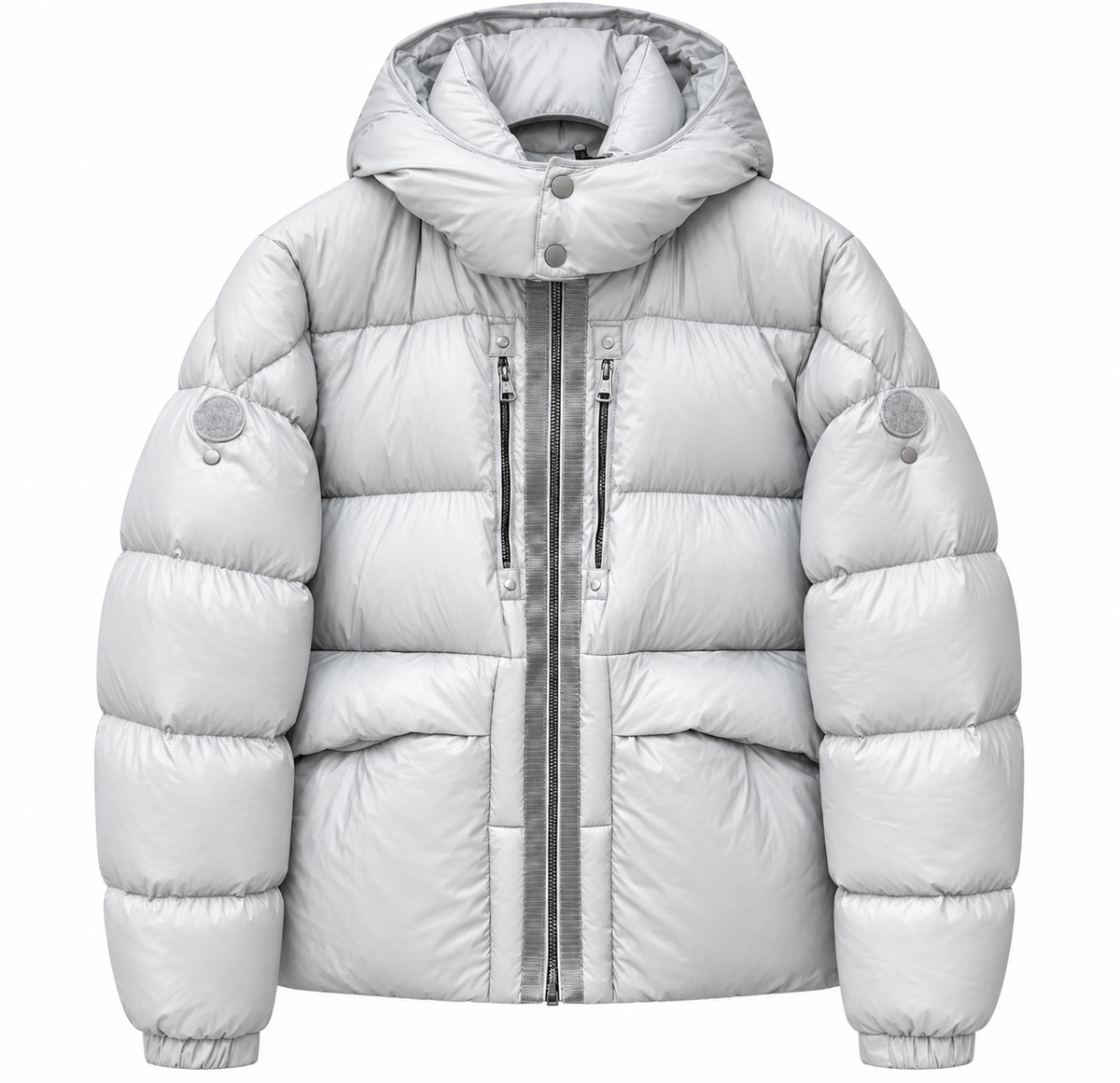 Moncler Hooded Puffer Jacket- White
