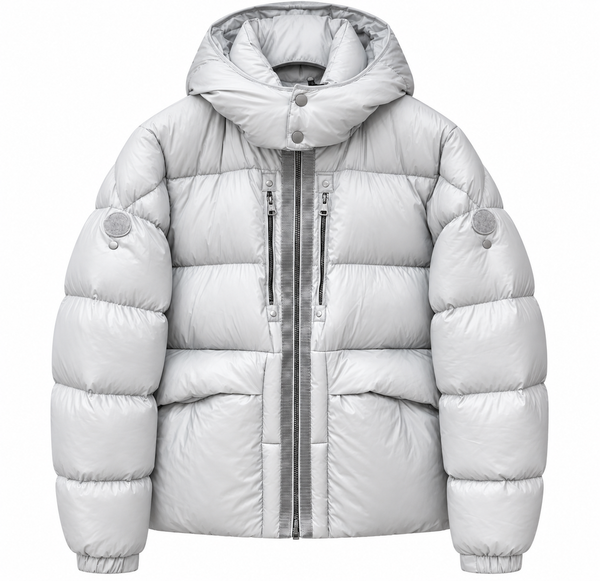 Doudoune à capuche Moncler blanche