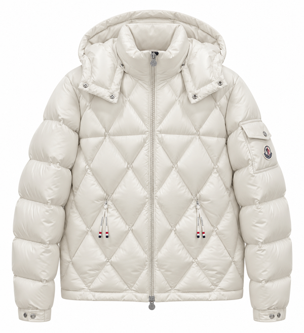 Doudoune matelassée à losanges Moncler – Blanc