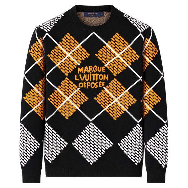 Maglione in maglia Louis Vuitton – Nero/Arancione