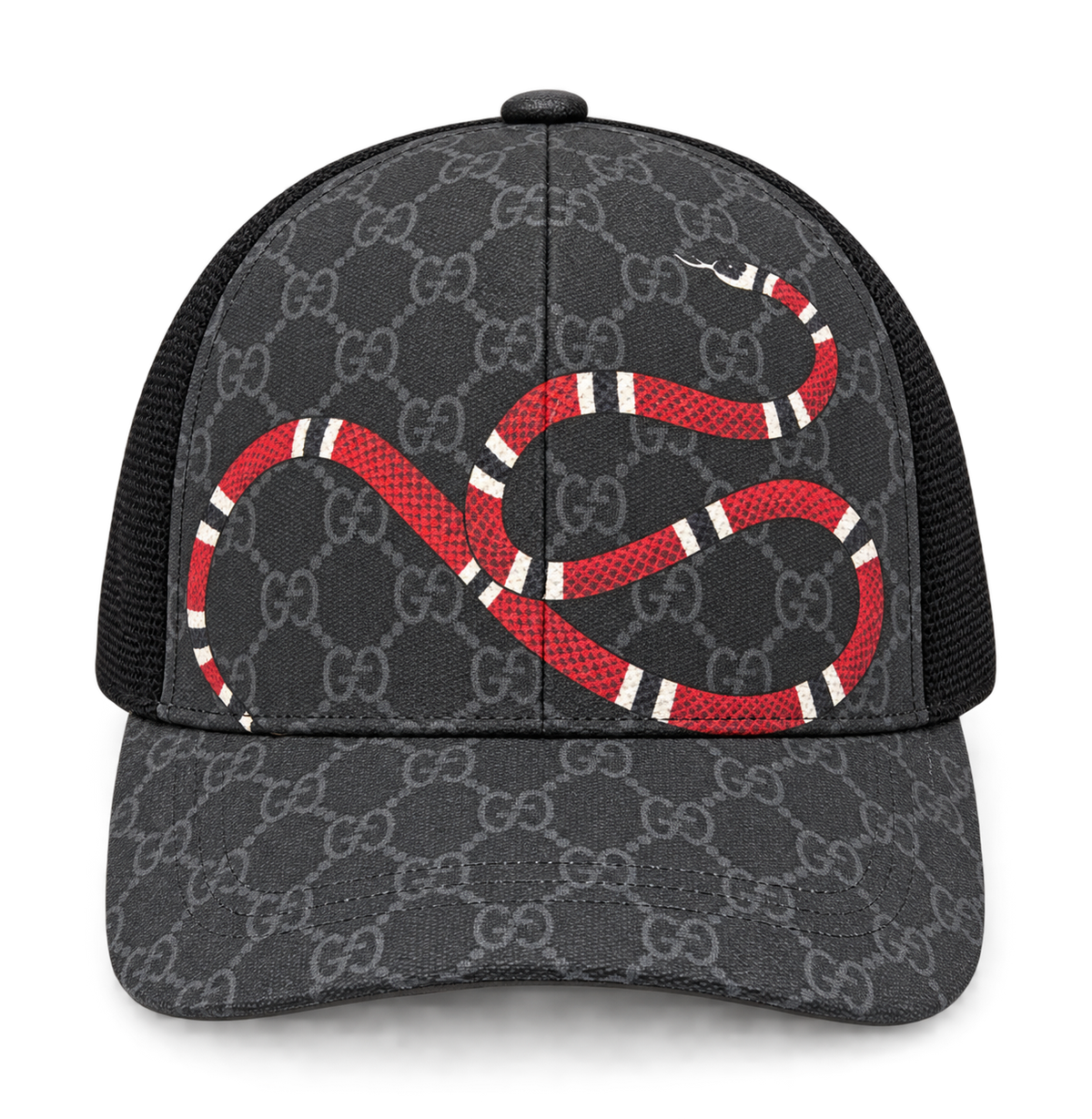 Gucci GG Supreme Snake Baseball Cap – Black/Red