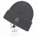 Moncler Ribbed Beanie Grey