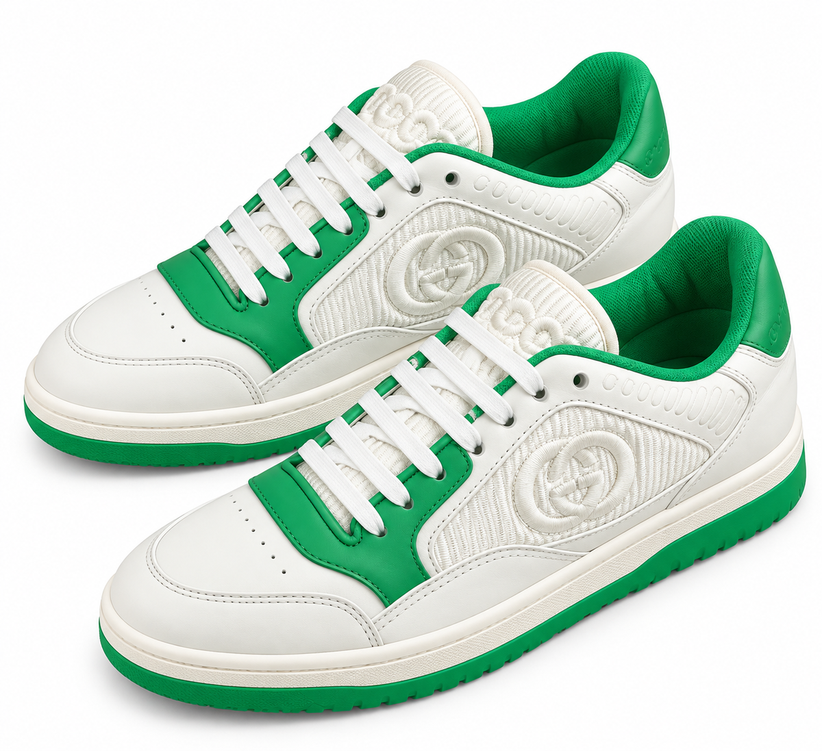 Gucci Low-Top Sneakers – White/Green