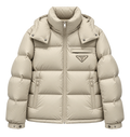 Prada Re-Nylon Puffer Jacket – Beige