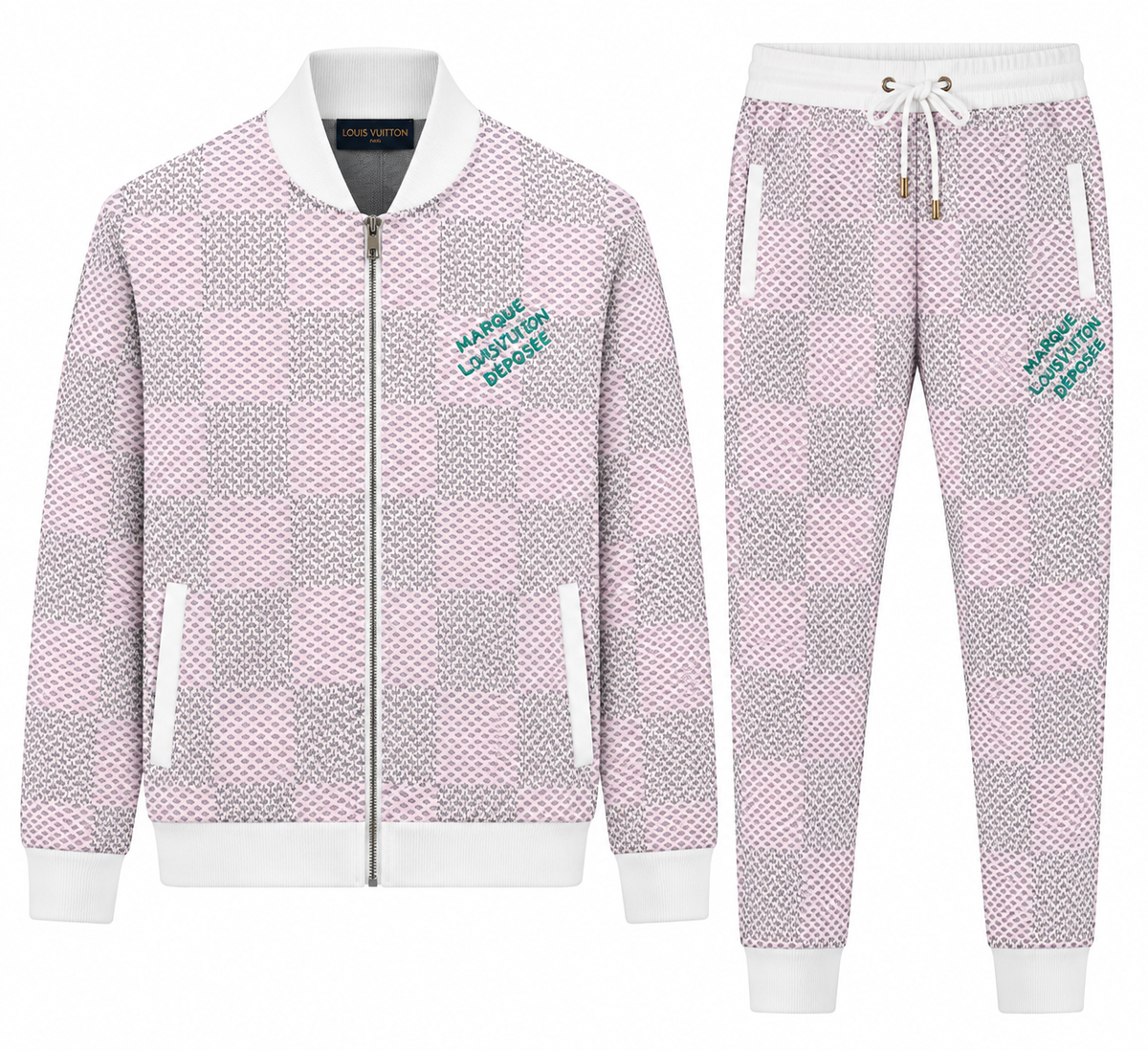 Louis Vuitton Monogram Tracksuit – White/Pink