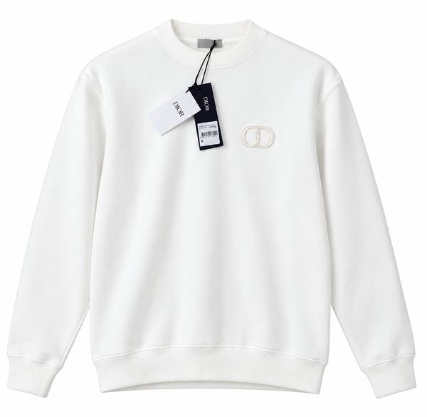 Felpa girocollo Dior CD Icon bianca